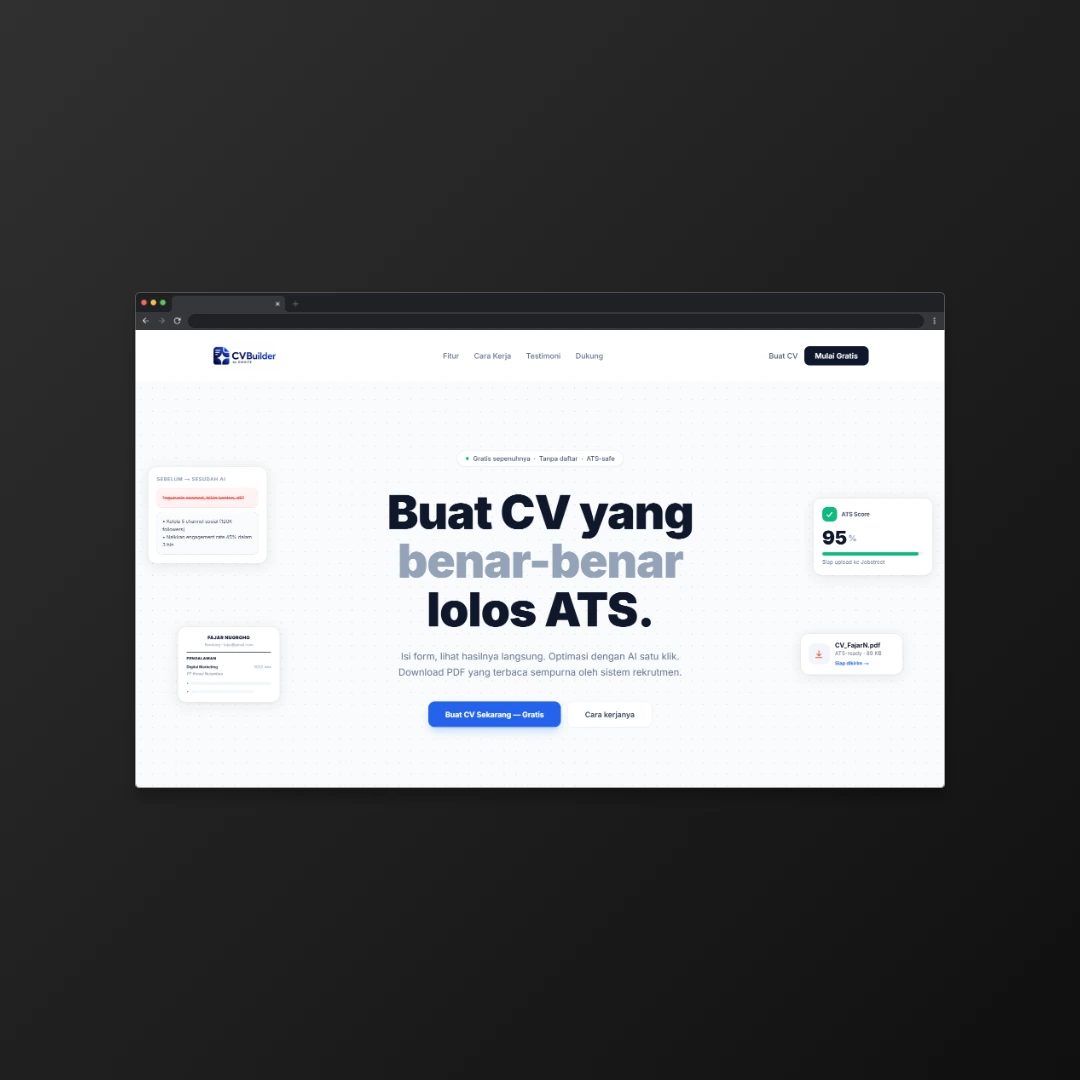 CV ATS Builder — AI Web App