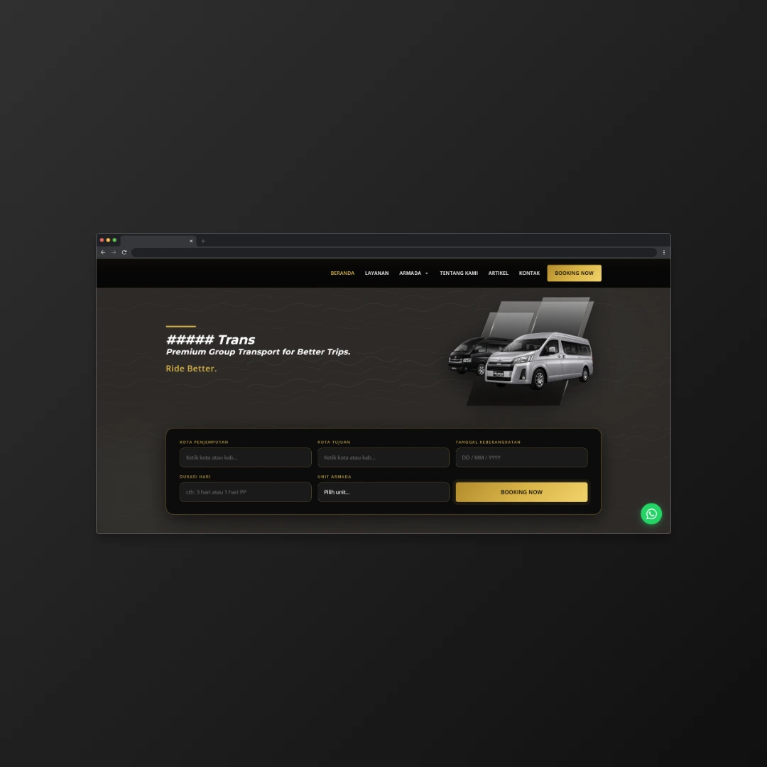 Premium Group Transport Website
