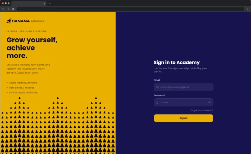 Banana Academy — Internal LMS