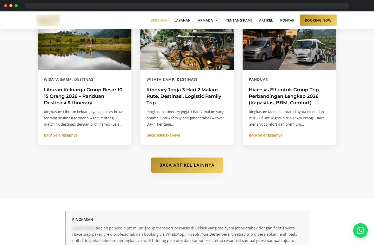 Travel guides and articles